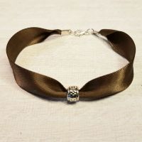Armband seide braun