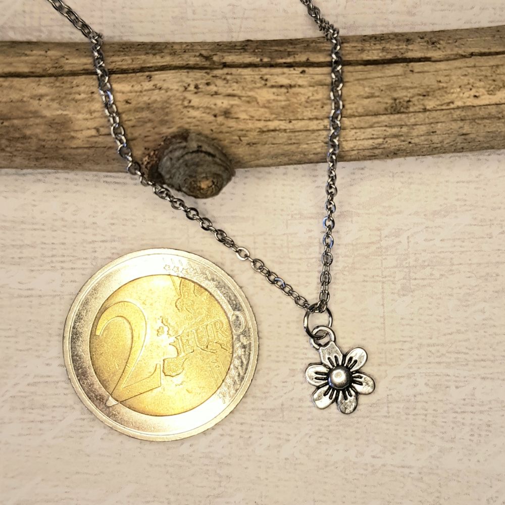 Halskette Blüte silber