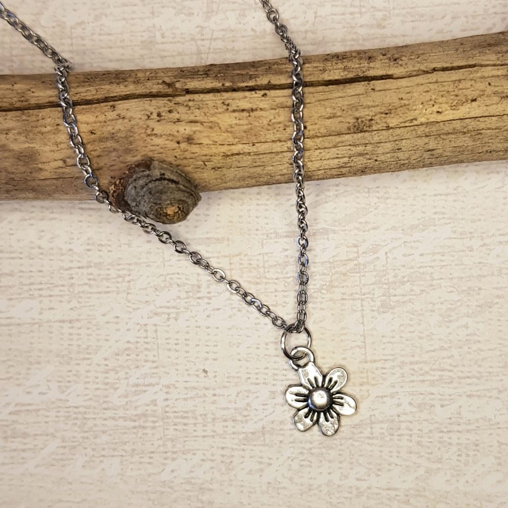 Halskette Blüte silber