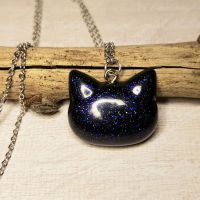 Halskette Katze schwarz