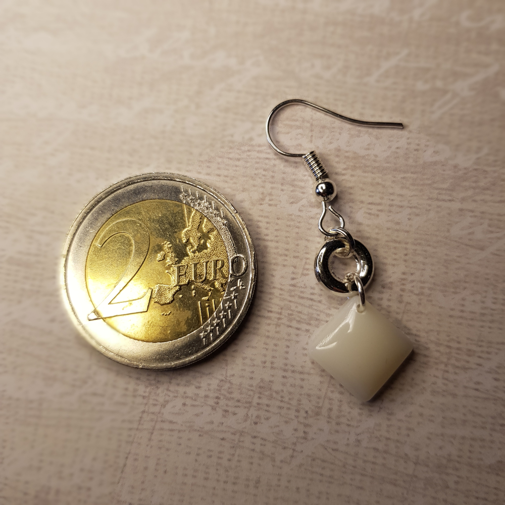 Ohrring Resin weiß