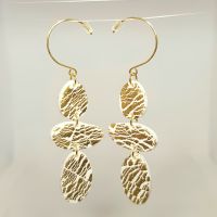 Ohrringe Fimo Steine weiß gold