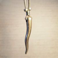 Halskette Hornamulett silber